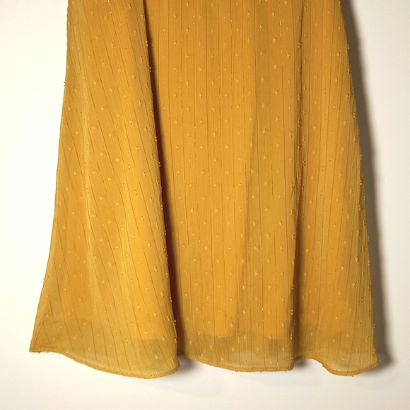 Mustard Yellow Chiffon Yellow Dress - Picture 3 of 4